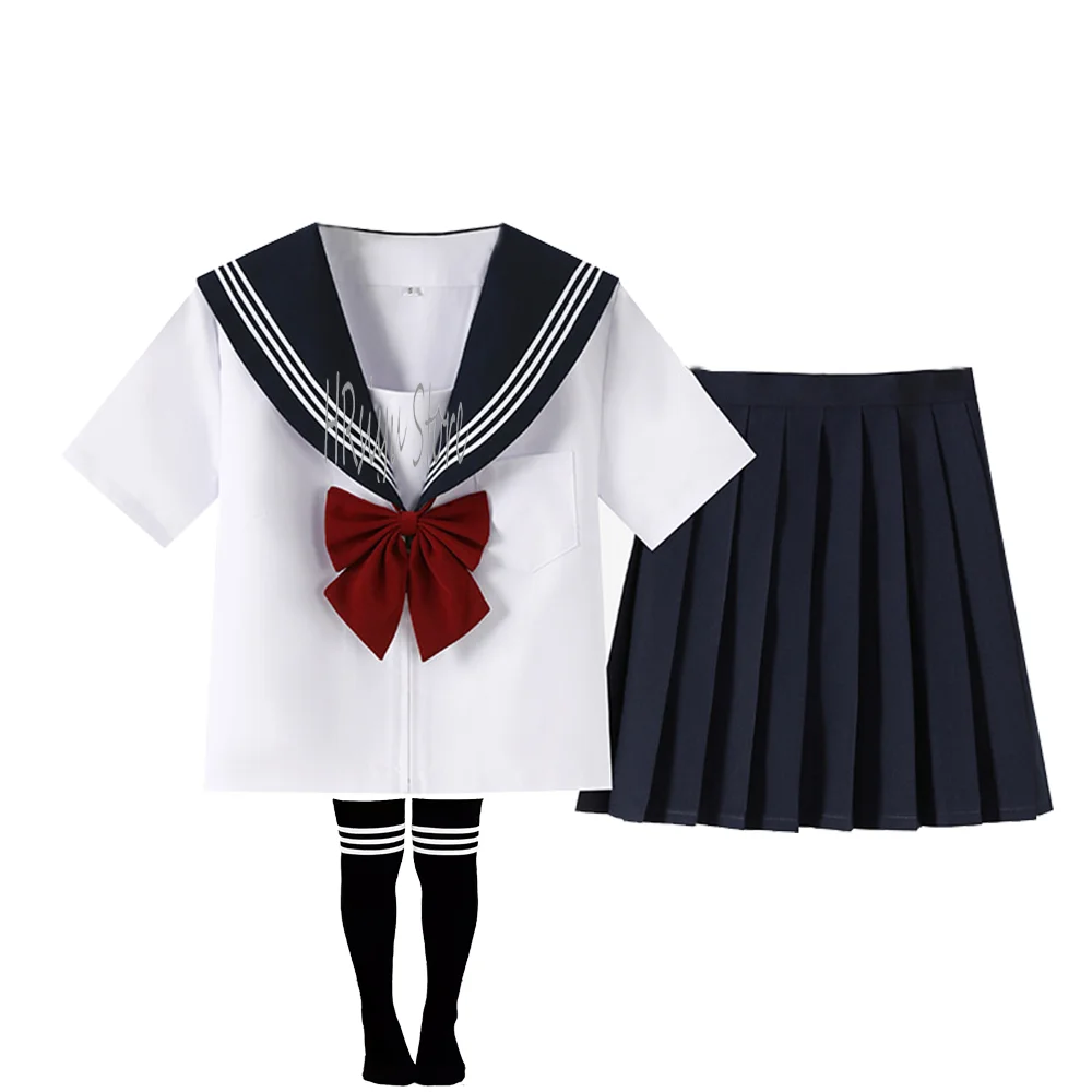School Uniforms Girls Navy Costume Women Sexy Navy JK Suit Sailor Blouse Pleated Skirt
School Uniforms Girls Navy Costume Women Sexy Navy JK Suit Sailor Blouse Pleated Skirt
