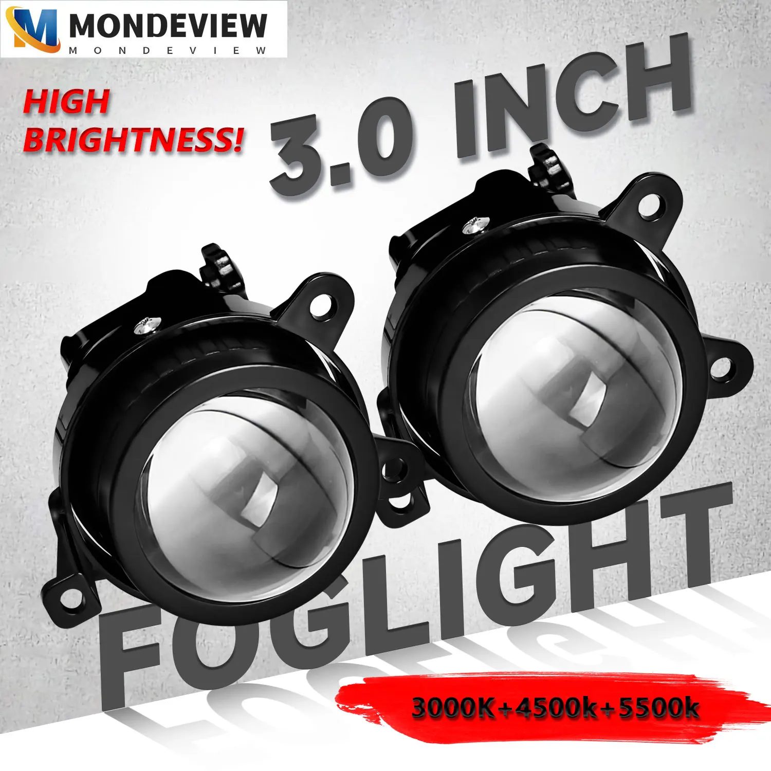 MONDEVIEW 2pcs 3-Inch Dual-Lens LED Fog Lights for LARGUS High Low Beam Bi-LED Projector High Power Waterproof Headlamp
MONDEVIEW 2pcs 3-Inch Dual-Lens LED Fog Lights for LARGUS High Low Beam Bi-LED Projector High Power Waterproof Headlamp