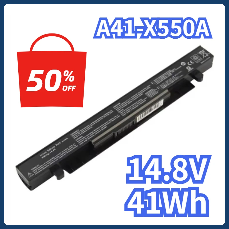 A41-X550A 14,8 В 41 Втч подходит для батарей для ноутбуков A41-X550A X550V X450V Y481C Y581C K550J
A41-X550A 14,8 В 41 Втч подходит для батарей для ноутбуков A41-X550A X550V X450V Y481C Y581C K550J