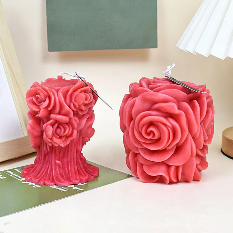 Rose Flowers Pillar Candle Silicone Mold DIY Aromatherapy Candle Gypsum Making Resin Mould Cake Decor Tool Valentine's Day Decor
Rose Flowers Pillar Candle Silicone Mold DIY Aromatherapy Candle Gypsum Making Resin Mould Cake Decor Tool Valentine's Day Decor