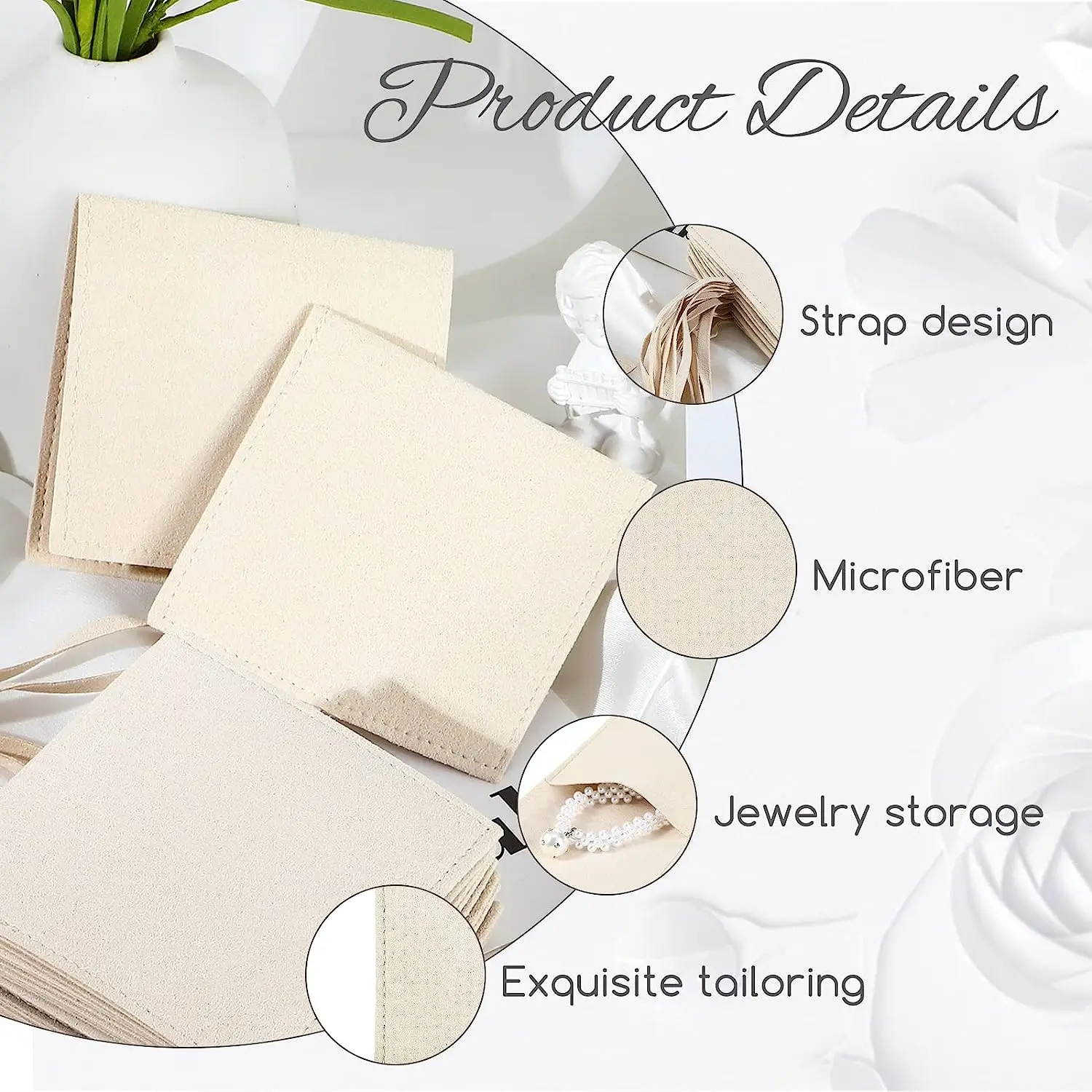 120 Pcs Microfiber Jewelry Pouch 8 x 8cm Jewelry Packaging Bag Gift Bow Tie Bracelet Envelope Style Packaging with Jewelry Clean
120 Pcs Microfiber Jewelry Pouch 8 x 8cm Jewelry Packaging Bag Gift Bow Tie Bracelet Envelope Style Packaging with Jewelry Clean