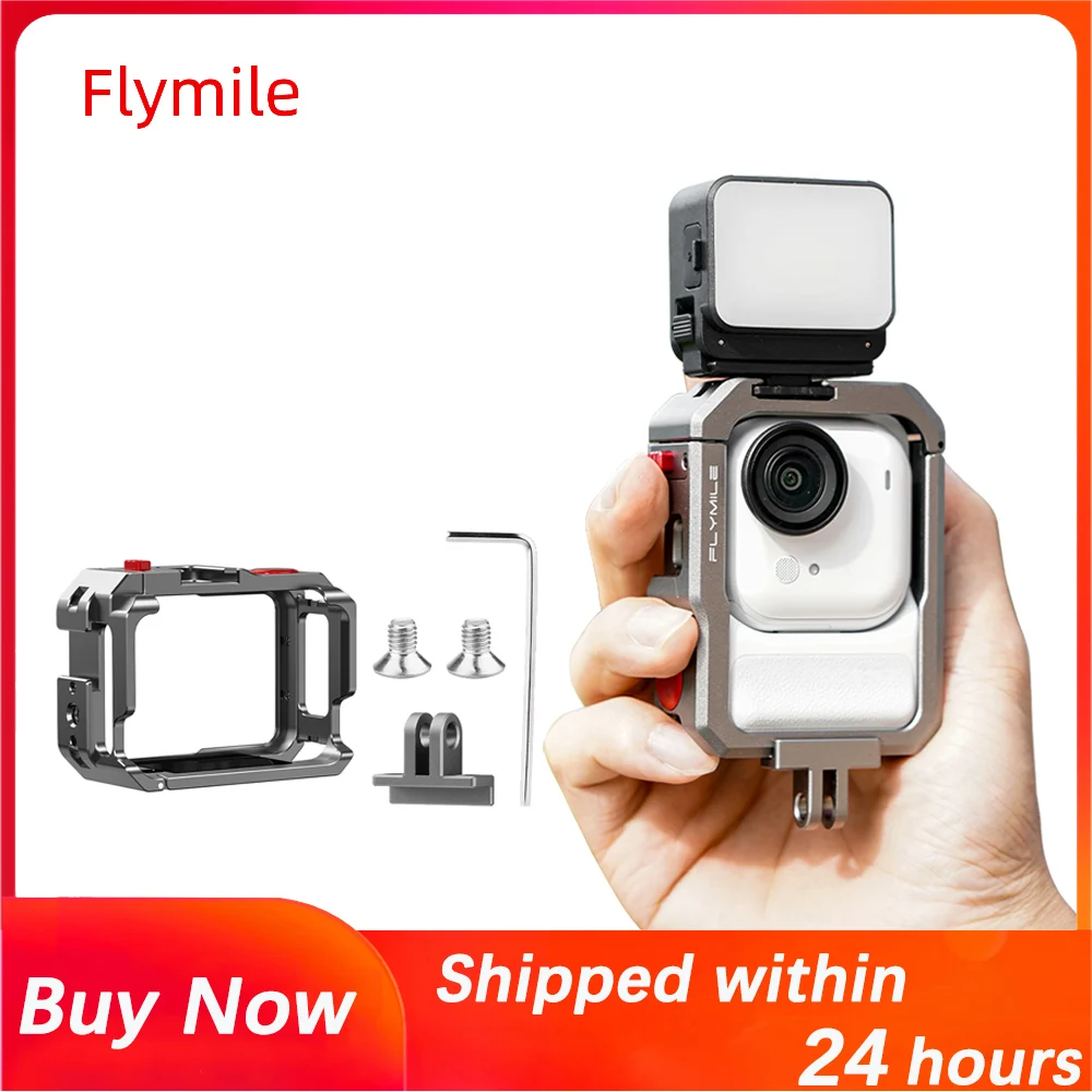 Flymile Aluminum Alloy Cage for Insta360 GO Ultra,Drop-Proof Frame,Metal Protective Case,for insta360 Go Ultra Accessories
Flymile Aluminum Alloy Cage for Insta360 GO Ultra,Drop-Proof Frame,Metal Protective Case,for insta360 Go Ultra Accessories
