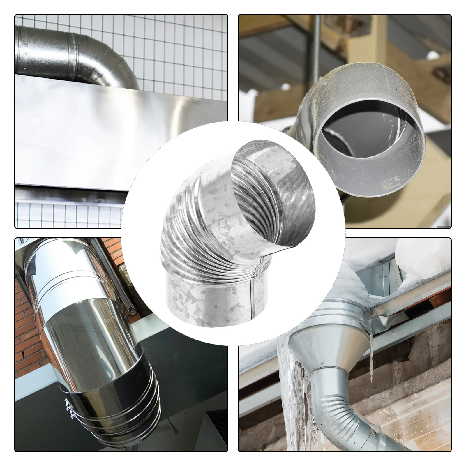 Pipe Elbow Accessories 10cm Galvanized 45 Degree Bend Duct Fitting Chimney Wood Stove Kit Exhaust Ventilation Metal
Pipe Elbow Accessories 10cm Galvanized 45 Degree Bend Duct Fitting Chimney Wood Stove Kit Exhaust Ventilation Metal