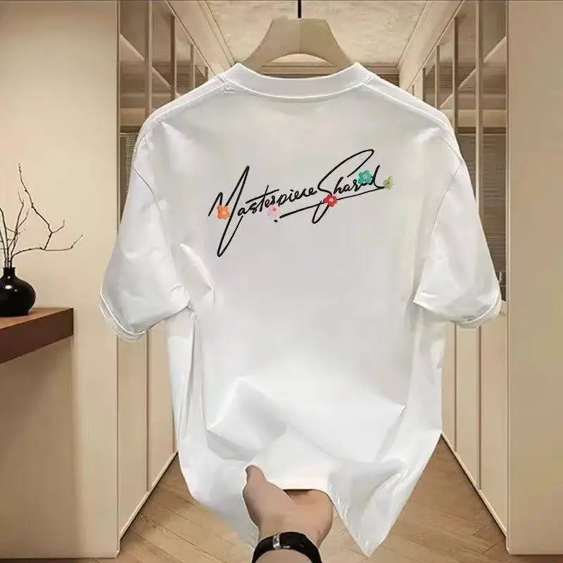 Лето 2026, роскошная универсальная хлопковая дышащая футболка с короткими рукавами и рисунком, с коротким рукавом для мужчин и женщин
Лето 2026, роскошная универсальная хлопковая дышащая футболка с короткими рукавами и рисунком, с коротким рукавом для мужчин и женщин