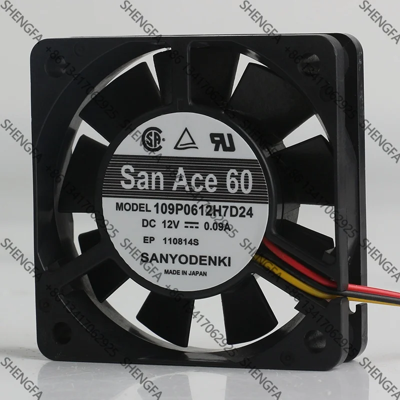 New Sanyo 109P0612H7D24 5V 24V 48V DC 12V 0.09A AC EC 6015 60X60X15MM 6CM Double ball bearing quiet chassis inverter Cooling fan
New Sanyo 109P0612H7D24 5V 24V 48V DC 12V 0.09A AC EC 6015 60X60X15MM 6CM Double ball bearing quiet chassis inverter Cooling fan