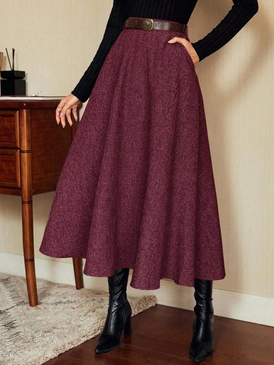 Vintage Elegant Women High Waist A-Line Skirt With Pockets Casual Work Holiday Wear
Vintage Elegant Women High Waist A-Line Skirt With Pockets Casual Work Holiday Wear