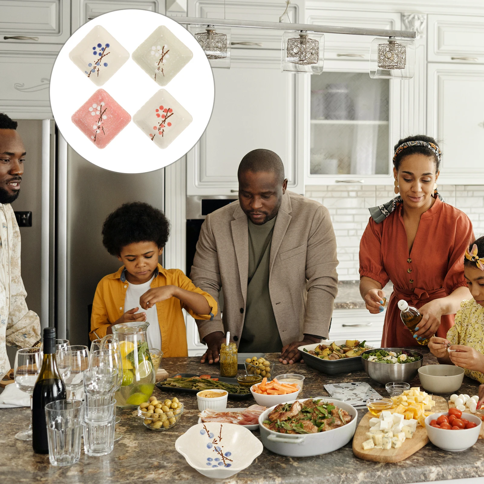 4Pcs Practical Ceramic Sauce Dishes Hand-Painted Multipurpose Seasoning Bowls Condiment Plates for Kitchen Party Outdoor
4Pcs Practical Ceramic Sauce Dishes Hand-Painted Multipurpose Seasoning Bowls Condiment Plates for Kitchen Party Outdoor