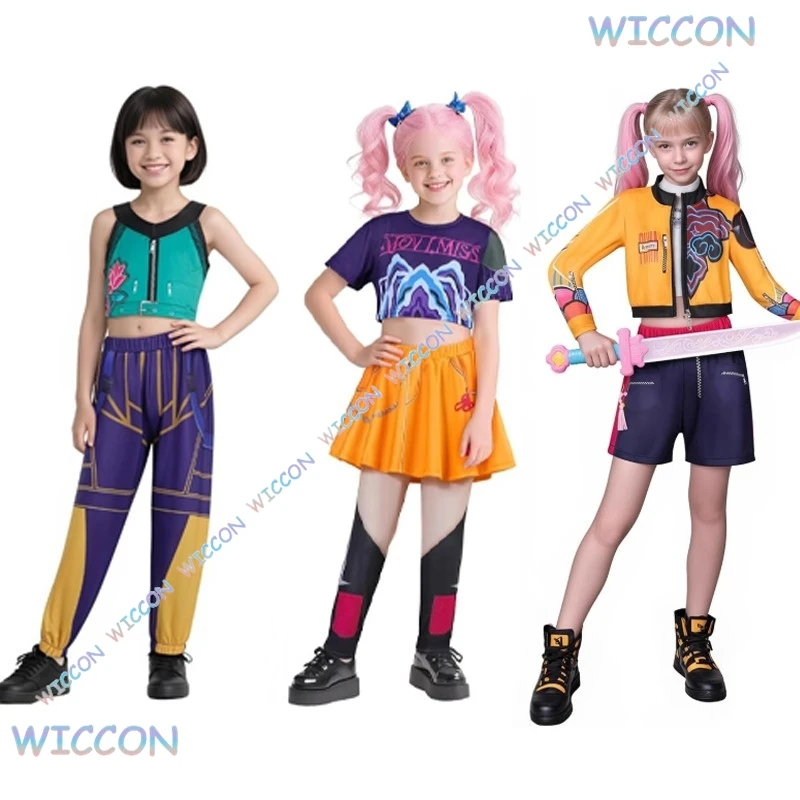 anime Kpop Demon Hunter Cosplay Rumi Zoey Mira Cosplay Full Suit Kids Girls Style Kids Stage Performance Clothes Halloween
anime Kpop Demon Hunter Cosplay Rumi Zoey Mira Cosplay Full Suit Kids Girls Style Kids Stage Performance Clothes Halloween