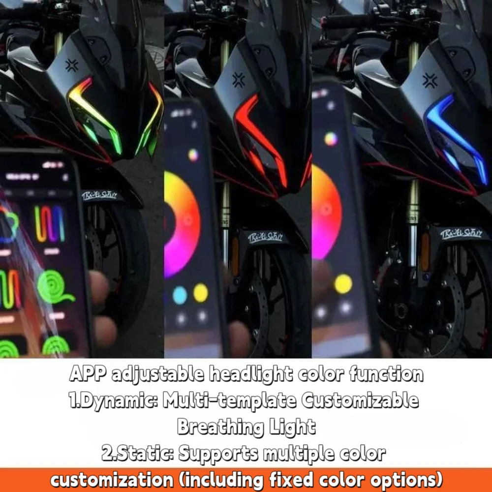 For CFMOTO 675SR/450SR/450NK/800NK motorcycle headlight assembly modification flow steering LED lens headlight accessories
For CFMOTO 675SR/450SR/450NK/800NK motorcycle headlight assembly modification flow steering LED lens headlight accessories