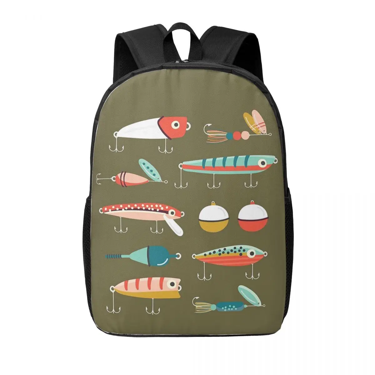 Fishing Lures Green Woman Backpacks Boys Girls Bookbag Waterproof Children School Bags Portability Travel Rucksack Shoulder Bag
Fishing Lures Green Woman Backpacks Boys Girls Bookbag Waterproof Children School Bags Portability Travel Rucksack Shoulder Bag