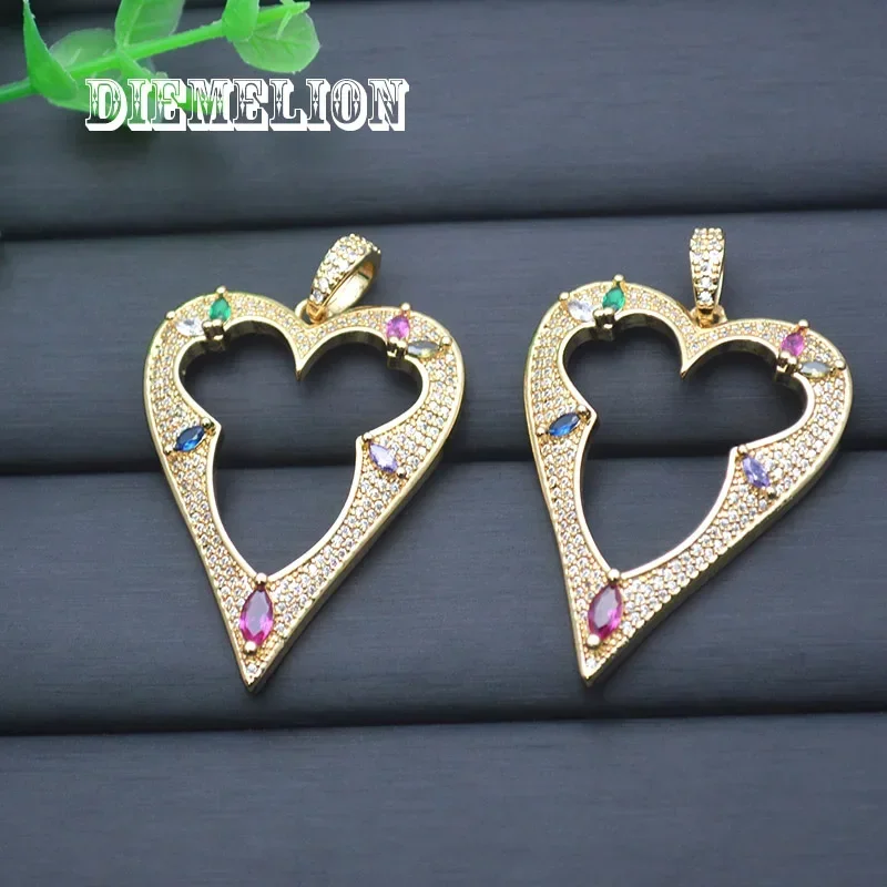 1pc Trendy Colorful CZ Crystal Hollow Love Heart Pendant for Women Necklace Jewelry Accessories Making Findings Size 31*41mm
1pc Trendy Colorful CZ Crystal Hollow Love Heart Pendant for Women Necklace Jewelry Accessories Making Findings Size 31*41mm