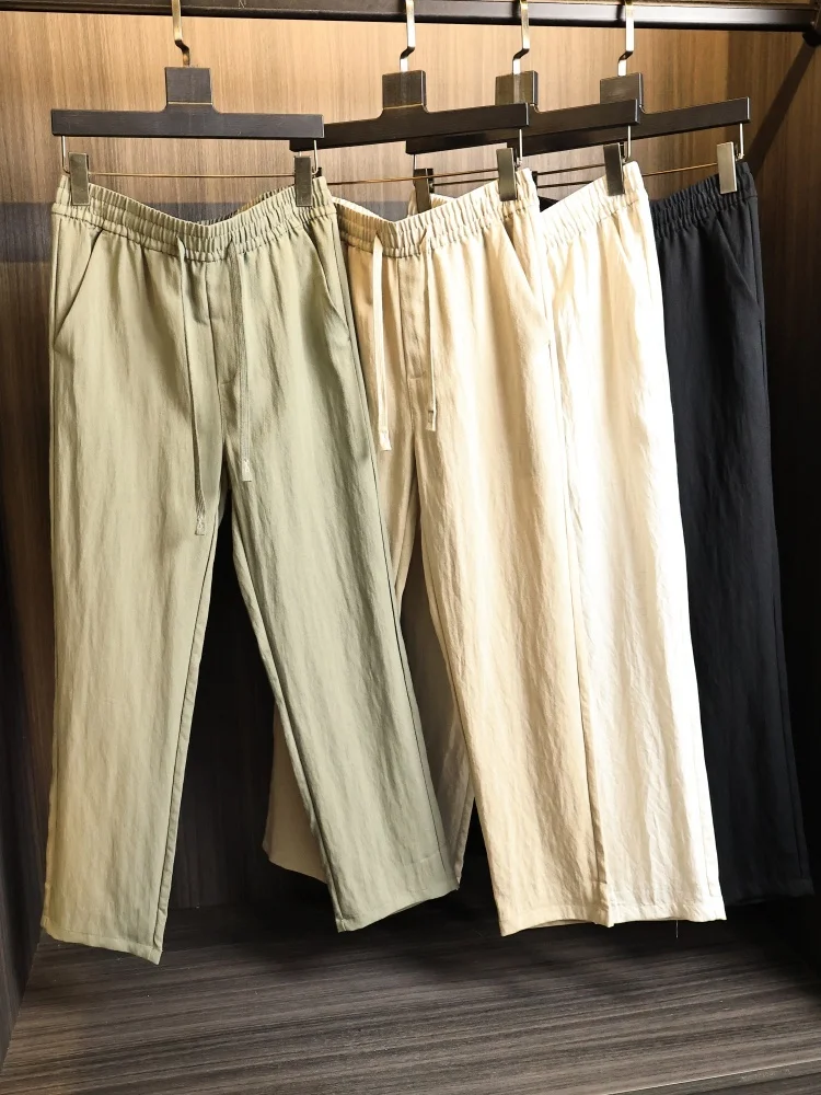 Men's Lightweight Breathable Soft Skin-Friendly Straight Leg Casual Pants Elastic Waist Mixed Lenzing Fabric Spring Summer
Men's Lightweight Breathable Soft Skin-Friendly Straight Leg Casual Pants Elastic Waist Mixed Lenzing Fabric Spring Summer