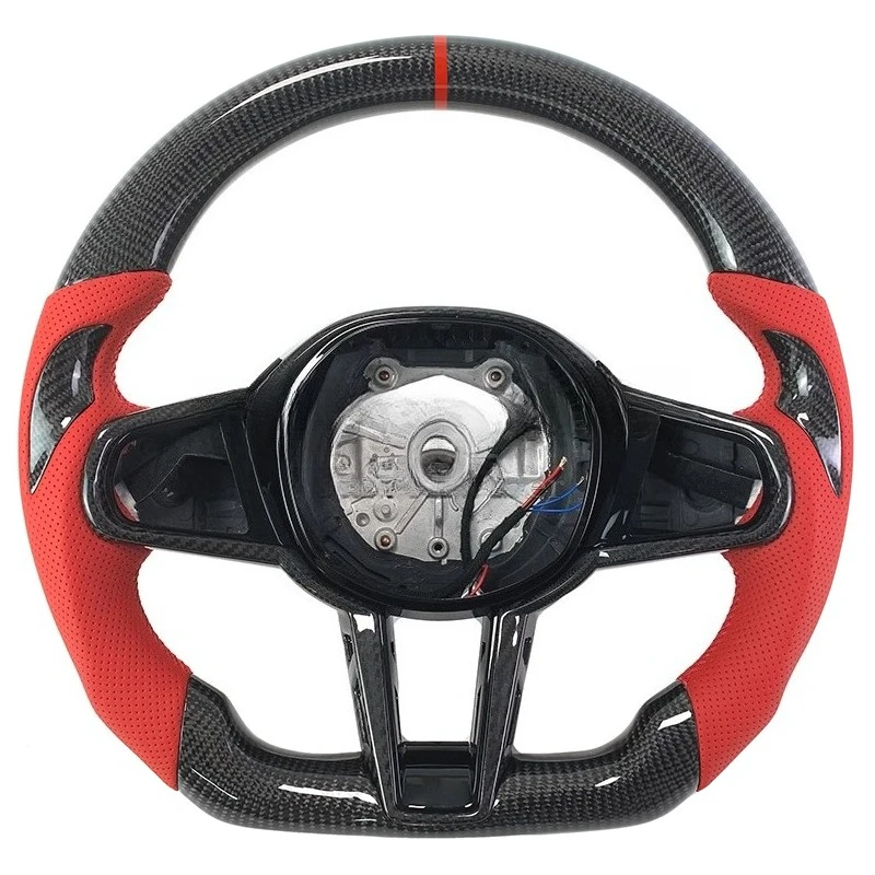 Red Carbon Fiber Steering Wheel Hot Selling Auto Parts LCI Series X3 X4 X5 G20 G30 M3 M4 M5 M8 Z4 2018-2024
Red Carbon Fiber Steering Wheel Hot Selling Auto Parts LCI Series X3 X4 X5 G20 G30 M3 M4 M5 M8 Z4 2018-2024