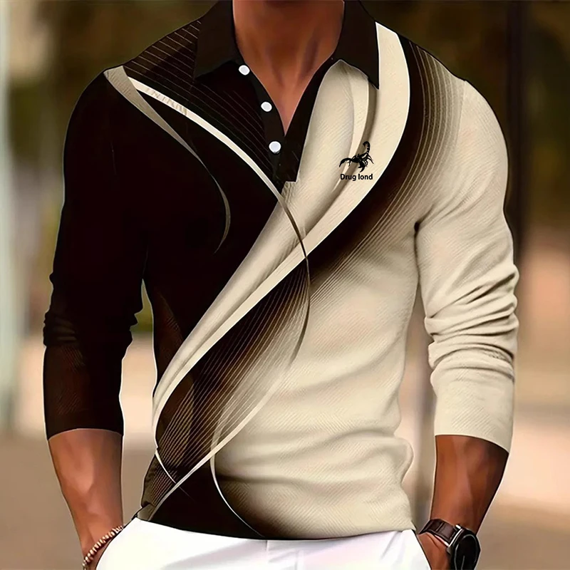 Men Clothes Long Sleeve 3D Digital Print Casual Polo Shirt Men Fashion Button Lapel Tops Polo Men Sport Golf Polo Shirt Resilien
Men Clothes Long Sleeve 3D Digital Print Casual Polo Shirt Men Fashion Button Lapel Tops Polo Men Sport Golf Polo Shirt Resilien