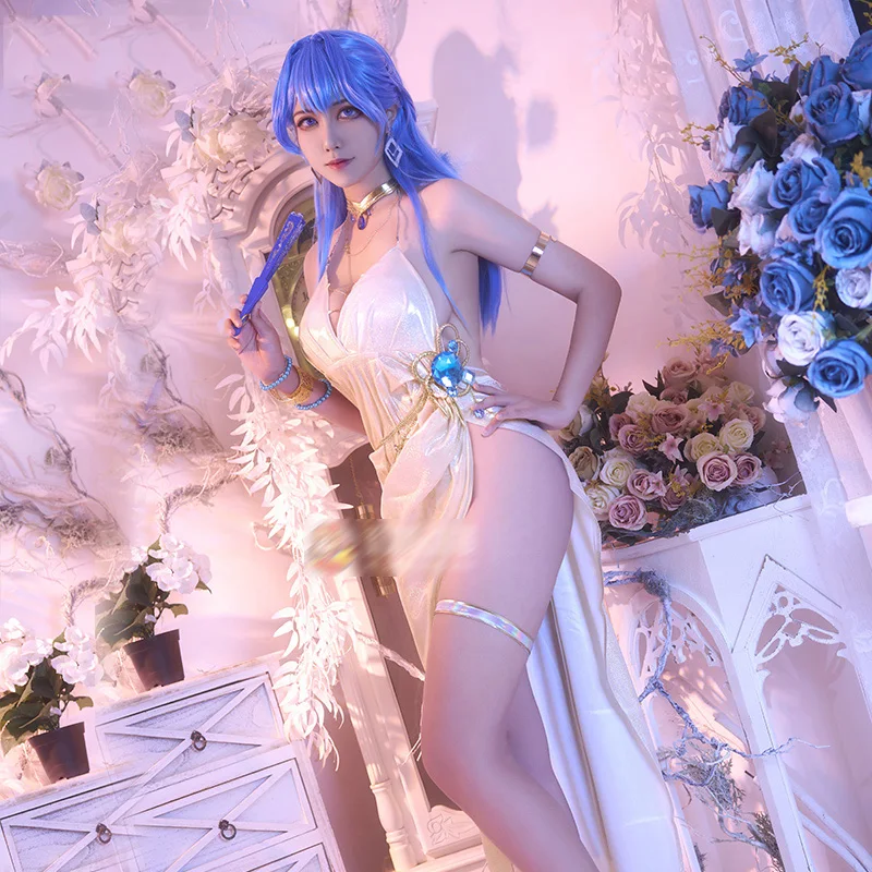 Helen Cosplay Costume NIKKE Goddess of Victory Sexy White Pearlized Party Women Halter Dress
Helen Cosplay Costume NIKKE Goddess of Victory Sexy White Pearlized Party Women Halter Dress