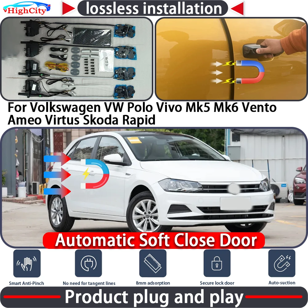 Closing Door Lock Actuator for Volkswagen VW Polo Vivo Mk5 Mk6 Vento Ameo Virtus Skoda Rapid Soft Close Power Latch System Auto
Closing Door Lock Actuator for Volkswagen VW Polo Vivo Mk5 Mk6 Vento Ameo Virtus Skoda Rapid Soft Close Power Latch System Auto