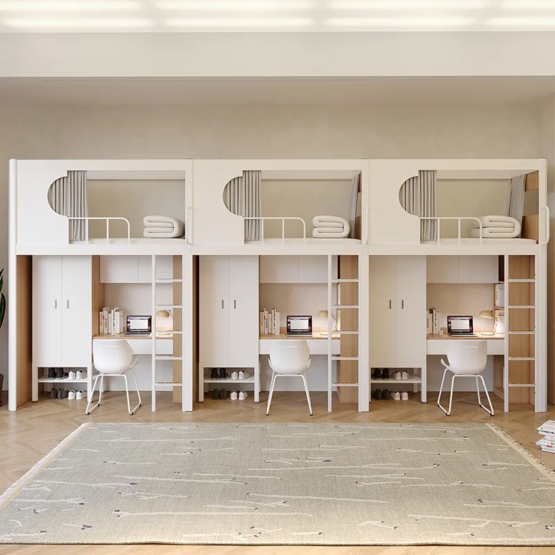 # Hotel Apartment Dormitory Bunk Bed Iron Frame Bed Multi-scene One-piece Bed With Desk Wardrobe
# Hotel Apartment Dormitory Bunk Bed Iron Frame Bed Multi-scene One-piece Bed With Desk Wardrobe