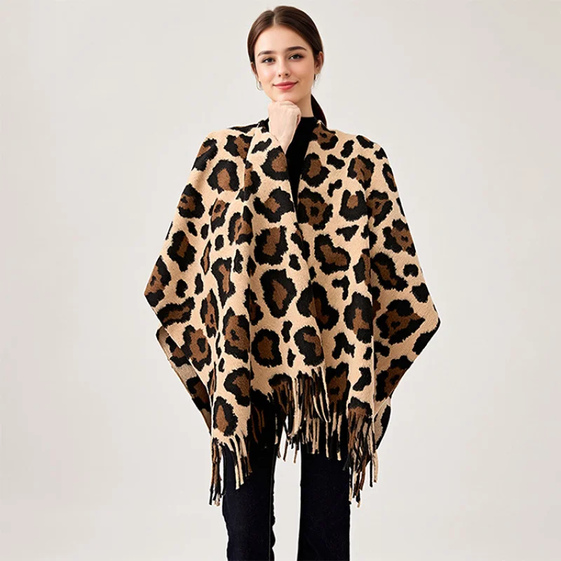 Leopard Print Shawl for Women, High-End Fashionable Cape Coat, Autumn and Winter Season, Premium Imitation Cashmere Scarf,
Leopard Print Shawl for Women, High-End Fashionable Cape Coat, Autumn and Winter Season, Premium Imitation Cashmere Scarf,