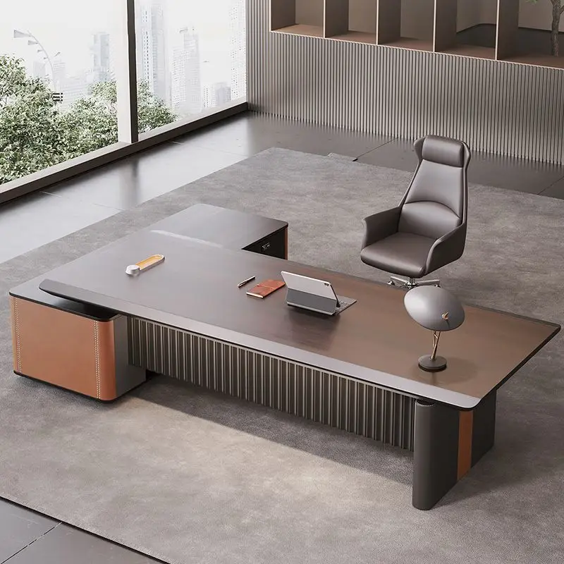 Boss, computer desk and chair combination, light luxury, office
Boss, computer desk and chair combination, light luxury, office