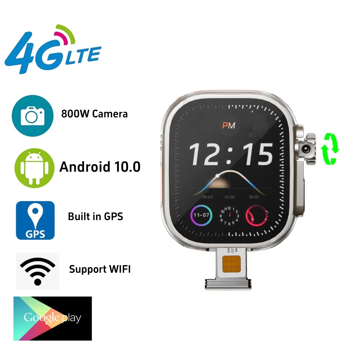 Original DW99 Smart Watch Android 10.0 4G LTE Camera GPS WIFI Google Play Download App Video Calls 4GB RAM 64GB ROM Smartwatch
Original DW99 Smart Watch Android 10.0 4G LTE Camera GPS WIFI Google Play Download App Video Calls 4GB RAM 64GB ROM Smartwatch