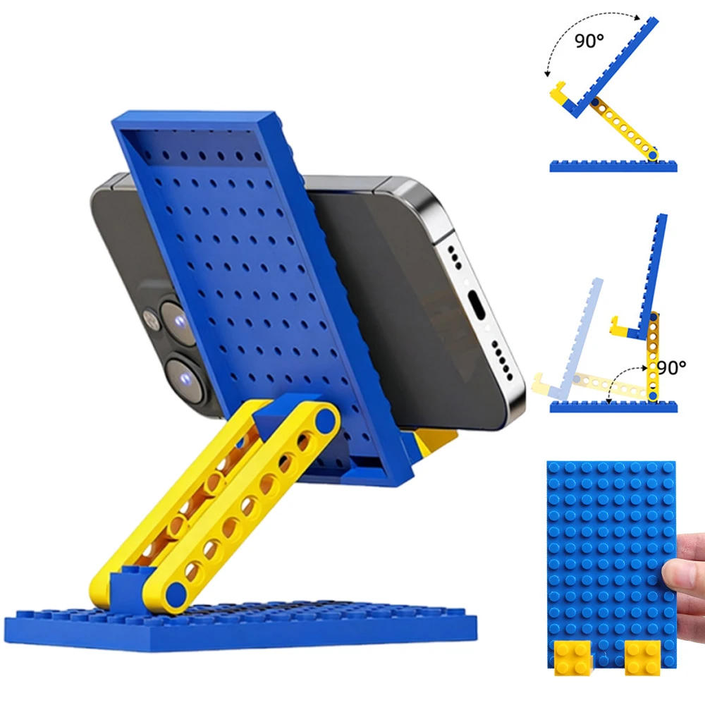 Novel Foldable Mobile Phone Holder Cartoon Building Block Style Universal Stand Adjustable Angle Desk Smartphone Holder New
Novel Foldable Mobile Phone Holder Cartoon Building Block Style Universal Stand Adjustable Angle Desk Smartphone Holder New