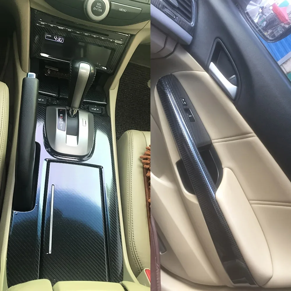 Комплект наклеек из углеродного волокна для интерьера из ПВХ для Honda Accord 2008-2013 гг.
Комплект наклеек из углеродного волокна для интерьера из ПВХ для Honda Accord 2008-2013 гг.