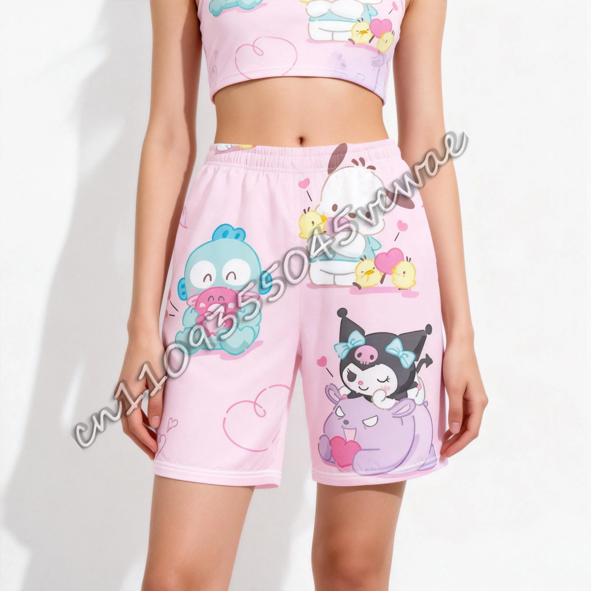 Летняя футболка для беременных с тематикой мультяшных персонажей Sanrio Family для взрослых и детей, милые и очаровательные спортивные шорты, новый стиль
Летняя футболка для беременных с тематикой мультяшных персонажей Sanrio Family для взрослых и детей, милые и очаровательные спортивные шорты, новый стиль