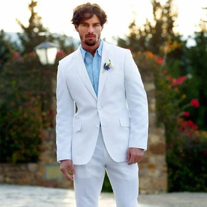 2024 Elegant White Formal Wedding Men Suit Groom Tuxedo Prom Slim Fit Blazer Hombre High Quality Custom 2 Piece Set Jacket Pant
2024 Elegant White Formal Wedding Men Suit Groom Tuxedo Prom Slim Fit Blazer Hombre High Quality Custom 2 Piece Set Jacket Pant