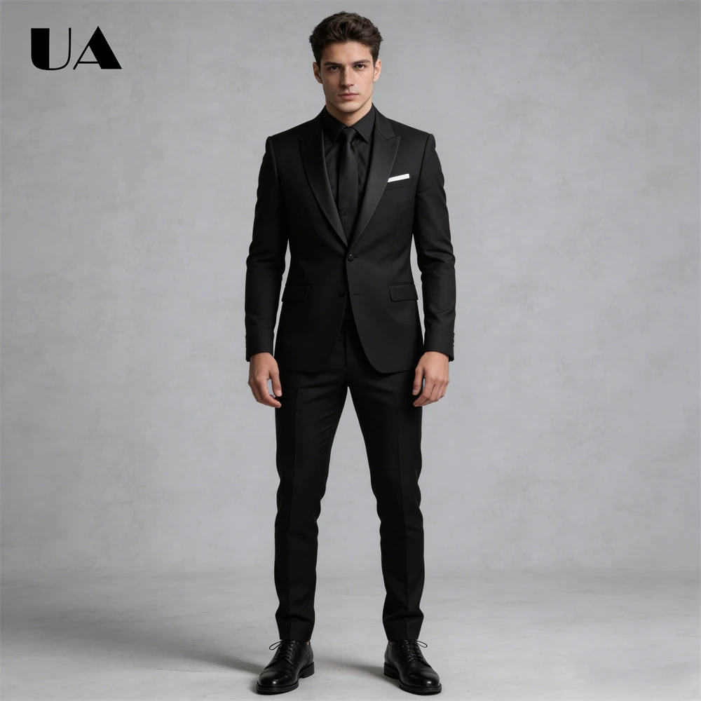 Notched Men's Formal Suit Set Two Pieces (Jacket Pants) Business Meeting Dinner Evening Suit Attire XXS-7XL Basics Suits
Notched Men's Formal Suit Set Two Pieces (Jacket Pants) Business Meeting Dinner Evening Suit Attire XXS-7XL Basics Suits
