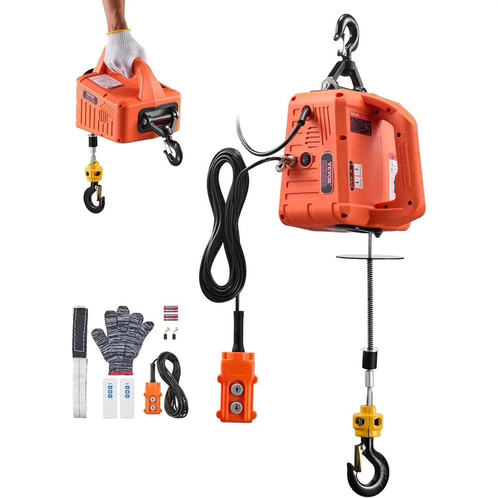 3-in-1 Electric Winch, 1550 lbs acity, 1500W Portable Power Winch Crane, 25 t Liting Height, 16.4 t/min with Manual, Wired and W
3-in-1 Electric Winch, 1550 lbs acity, 1500W Portable Power Winch Crane, 25 t Liting Height, 16.4 t/min with Manual, Wired and W