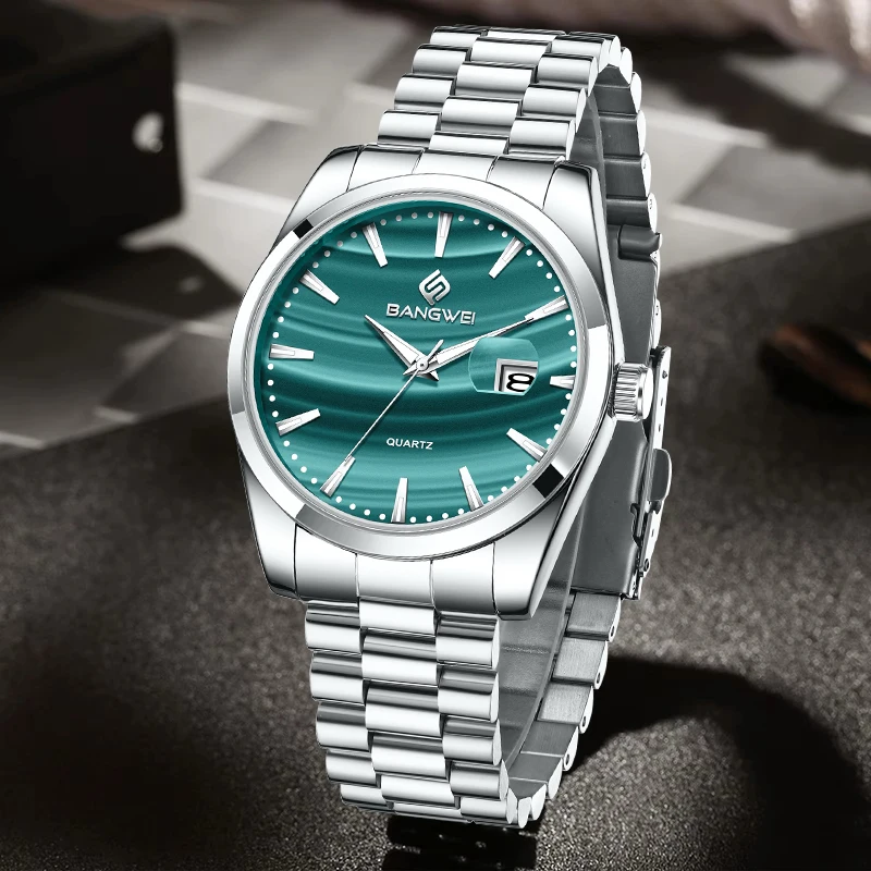 BANGWEI Fashion Man Watch Top Brand Luxury Business Steel Luminous Casual Classic Waterproof Simple Dial Quartz Watches for Men
BANGWEI Fashion Man Watch Top Brand Luxury Business Steel Luminous Casual Classic Waterproof Simple Dial Quartz Watches for Men