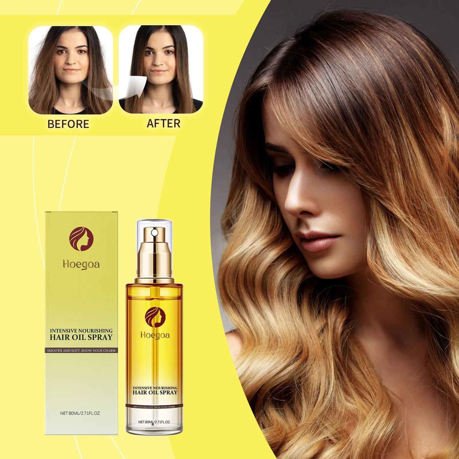 Hoegoa Nourishing Hair Care Essential Oil spray Soften and Nourish Hair, Moisturize, Improve Dry, Scalding and Dyeing Care spray
Hoegoa Nourishing Hair Care Essential Oil spray Soften and Nourish Hair, Moisturize, Improve Dry, Scalding and Dyeing Care spray