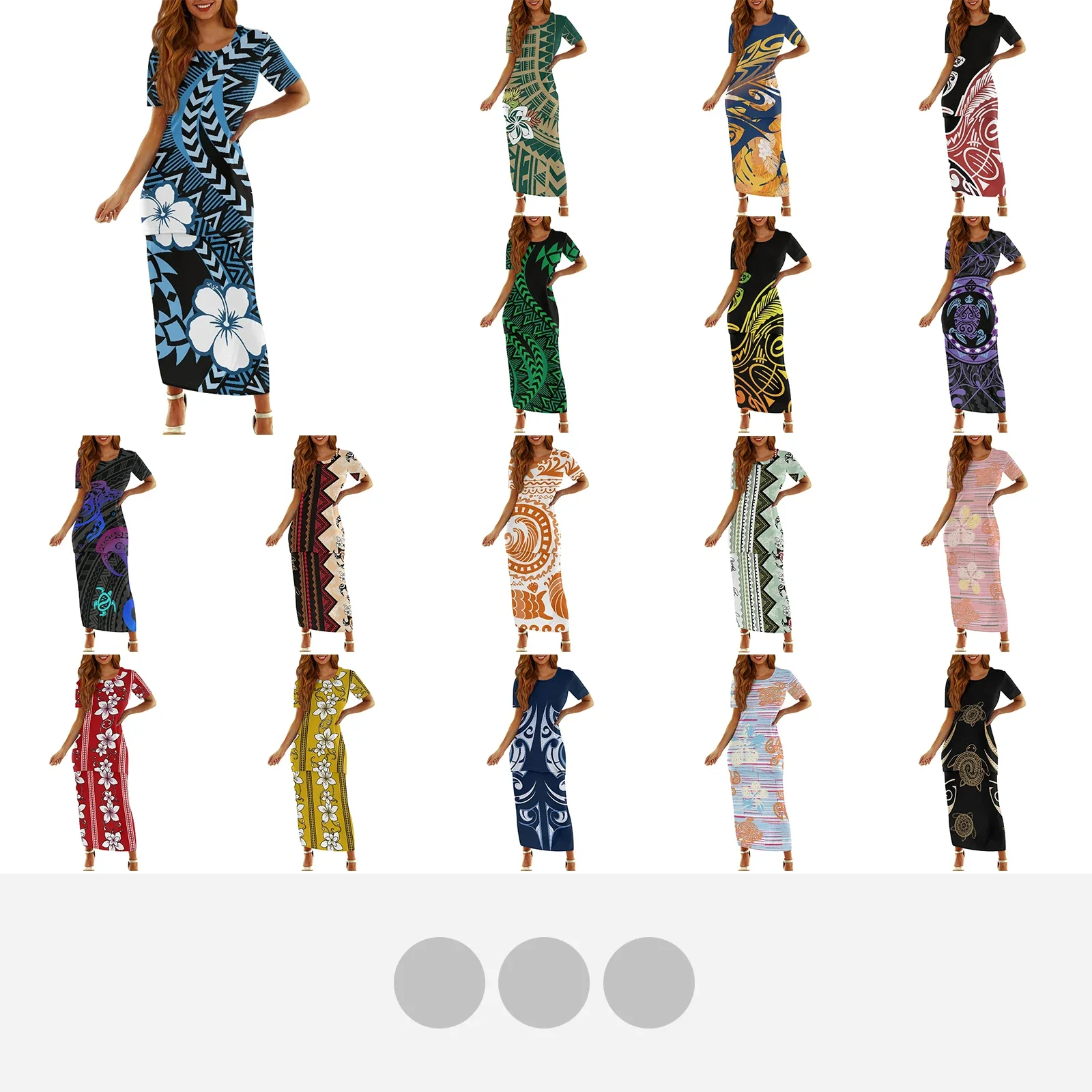 Women's Elegant Slim Short Sleeve Maxi Dress, Polynesian Tribal Pohnpei Totem Tattoo Prints, Outdoor Party, Hibiscus, 2 Pcs Set
Women's Elegant Slim Short Sleeve Maxi Dress, Polynesian Tribal Pohnpei Totem Tattoo Prints, Outdoor Party, Hibiscus, 2 Pcs Set