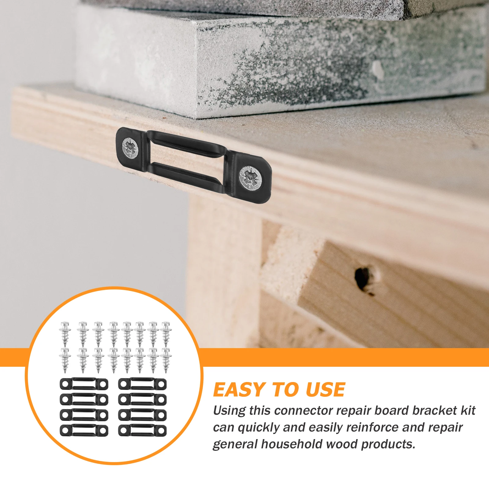 50 Sets Invisible Connectors Black Screws Durable Fasteners Practical Accessories Galvanized Resistant Corrosion Strong
50 Sets Invisible Connectors Black Screws Durable Fasteners Practical Accessories Galvanized Resistant Corrosion Strong