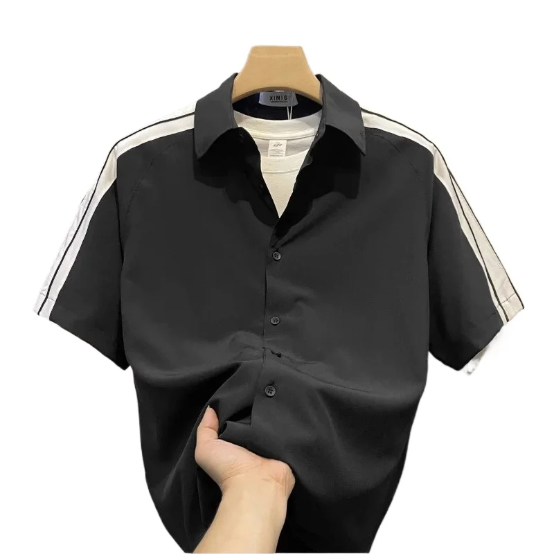 Summer New 2024 Men's Patchwork Square Collar Button Fashion Solid Slim Fit Comfortable Minimalist Casual Short Sleeved Shirts
Summer New 2024 Men's Patchwork Square Collar Button Fashion Solid Slim Fit Comfortable Minimalist Casual Short Sleeved Shirts