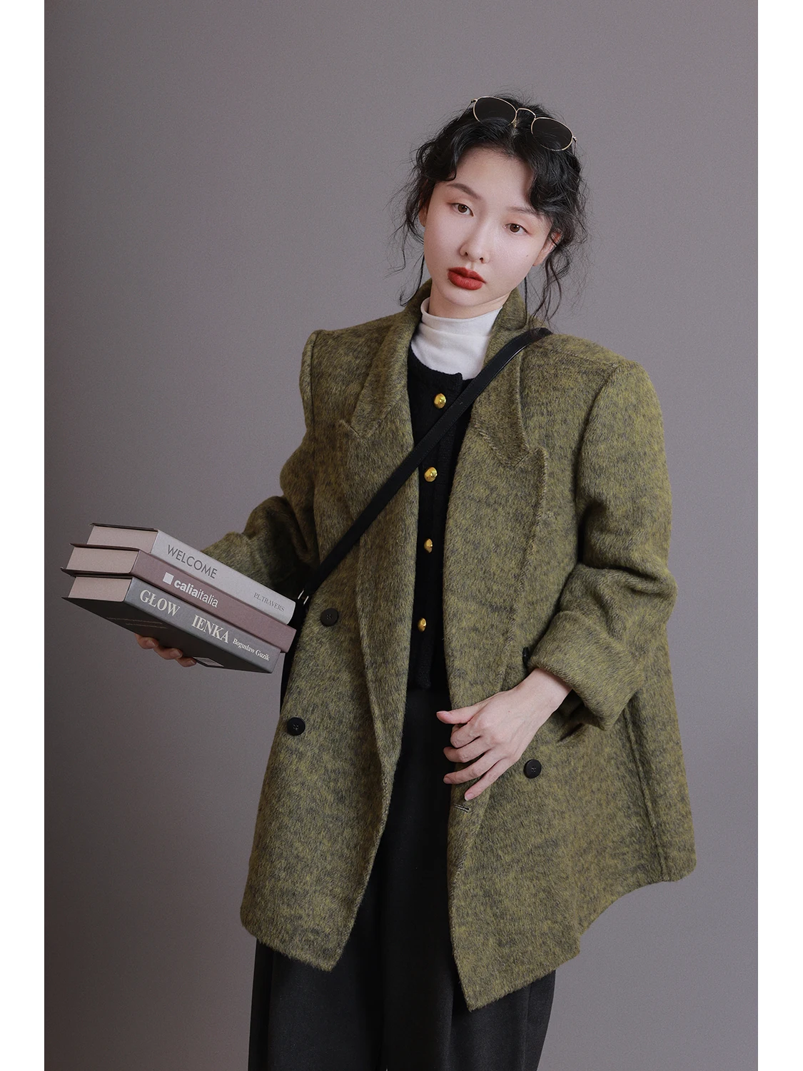 IVY YANG Luxury Double-Faced Woolen Coat Women's Early Autumn Vintage Elegance Slim Fit Jaet High-End Feel Commute Sle
IVY YANG Luxury Double-Faced Woolen Coat Women's Early Autumn Vintage Elegance Slim Fit Jaet High-End Feel Commute Sle