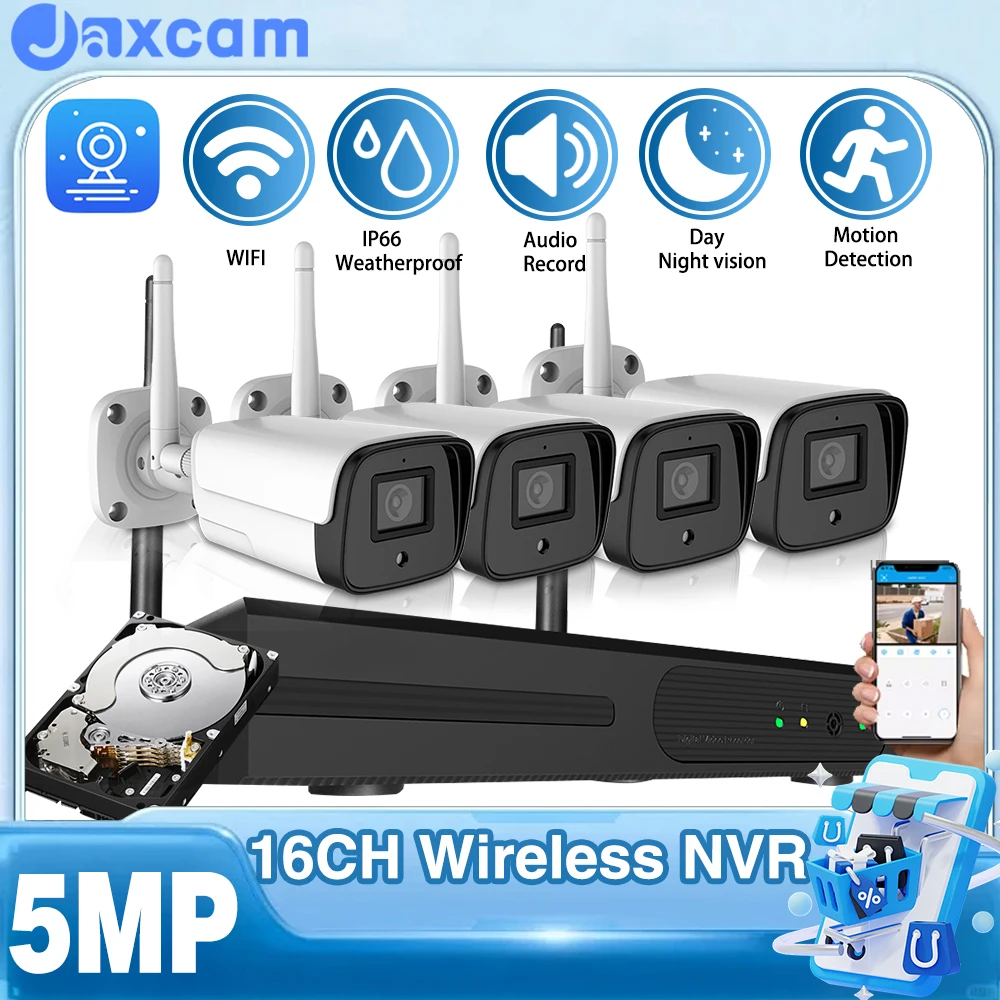 Plug and Play 16-канальный аудио 5-мегапиксельный HD беспроводной сетевой видеорегистратор Открытый комплект ночного видения Безопасность 5,0-мегапиксельная IP-камера WIFI Система видеонаблюдения H.265
Plug and Play 16-канальный аудио 5-мегапиксельный HD беспроводной сетевой видеорегистратор Открытый комплект ночного видения Безопасность 5,0-мегапиксельная IP-камера WIFI Система видеонаблюдения H.265
