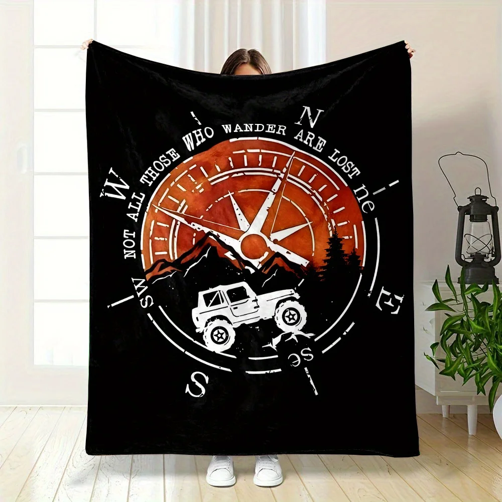 Compass Adventure Off-Road Design Flannel Throw Blanket - 100% Polyester, Non-woven Lightweight All-Season Digital Printed Comfo
Compass Adventure Off-Road Design Flannel Throw Blanket - 100% Polyester, Non-woven Lightweight All-Season Digital Printed Comfo