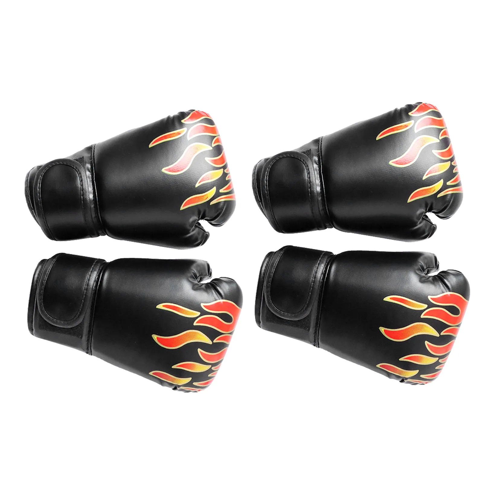2Pairs Boxing Gloves Soft PU Youth Training Gloves Flame Design Breathable Lining for Boxing Clubs School
2Pairs Boxing Gloves Soft PU Youth Training Gloves Flame Design Breathable Lining for Boxing Clubs School