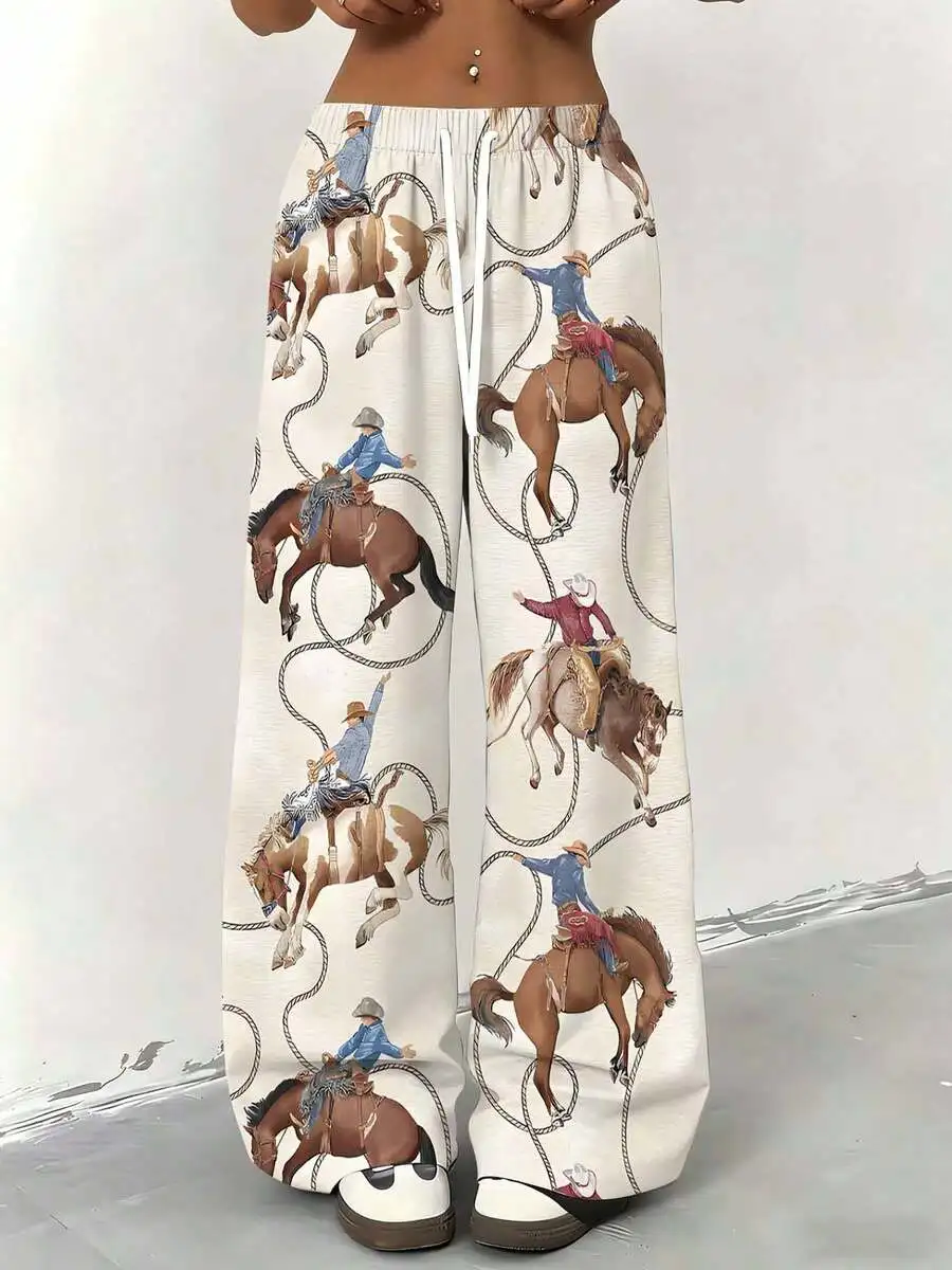 Women Wide Leg Pants Western Cowboy Horse Print Casual Loose Fit Comfortable
Women Wide Leg Pants Western Cowboy Horse Print Casual Loose Fit Comfortable