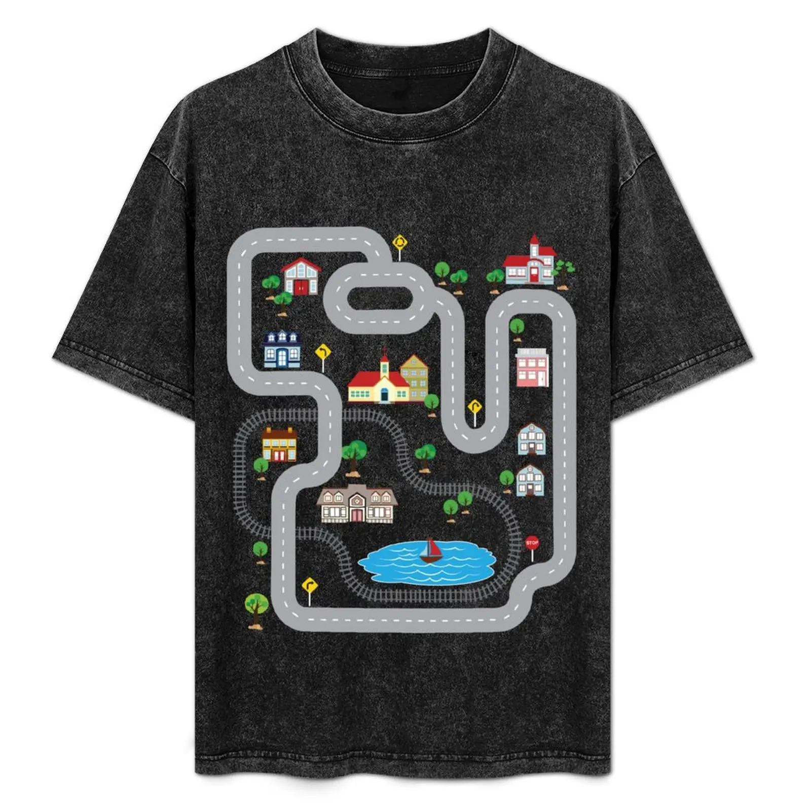 Playmat Train Car Road Track Printed On Back Funny T-Shirt luxury designer animal prinfor boys plain workout shirts for men
Playmat Train Car Road Track Printed On Back Funny T-Shirt luxury designer animal prinfor boys plain workout shirts for men