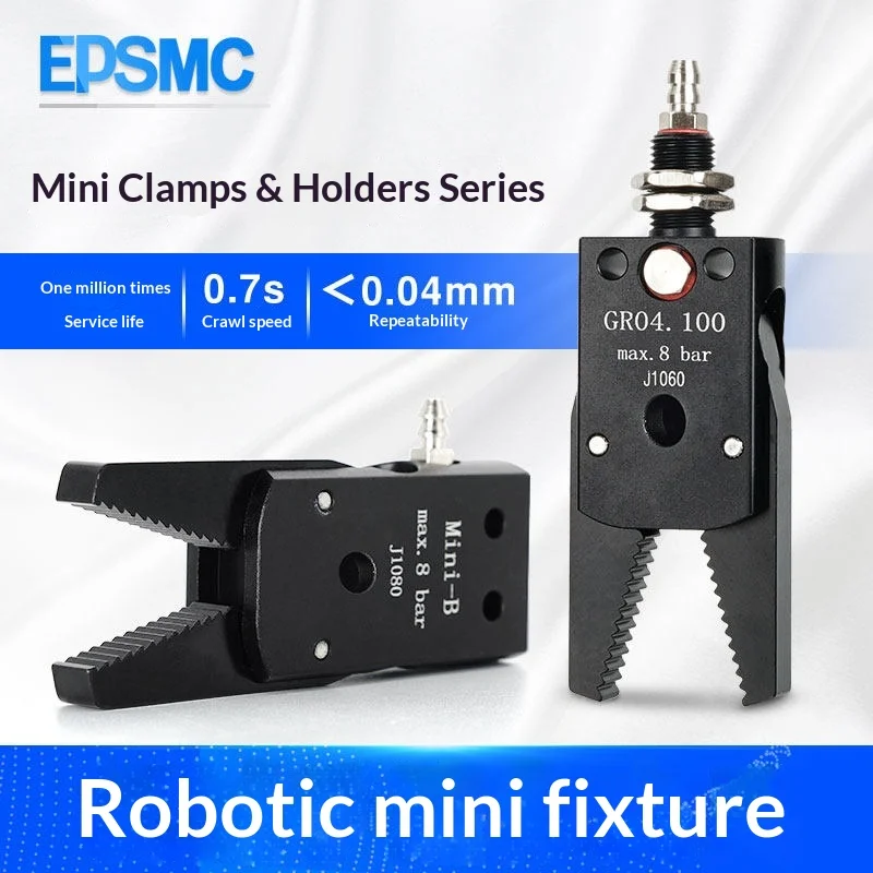 Pneumatic Mini Gripper J1060/J1080 with Silicone Pad, Manipulator Clamp Accessory for Industrial Robot
Pneumatic Mini Gripper J1060/J1080 with Silicone Pad, Manipulator Clamp Accessory for Industrial Robot