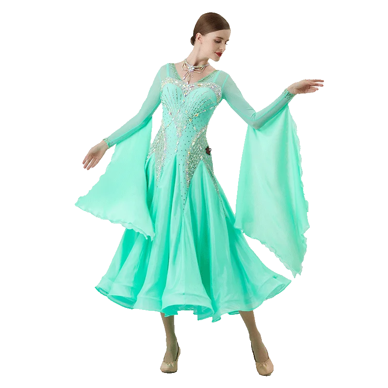 B-22285 New Women Modern Dance Rhinestone Color Diversity Dress Ballroom National Standard Waltz Competition Performance
B-22285 New Women Modern Dance Rhinestone Color Diversity Dress Ballroom National Standard Waltz Competition Performance