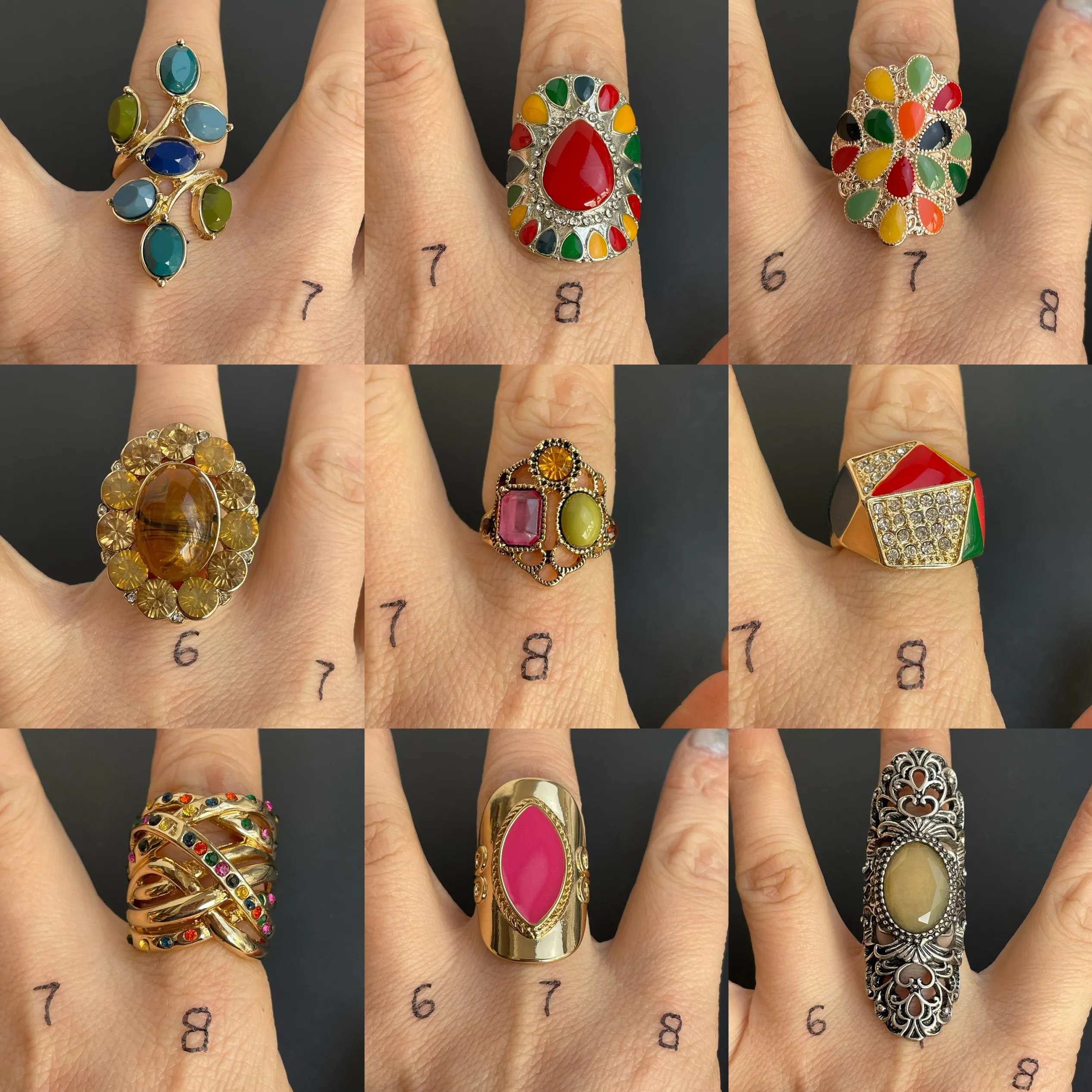 Модное кольцо большого размера для женщин, экстравагантный дизайн, уникальное индивидуальное украшение, трендовое кольцо на палец
Модное кольцо большого размера для женщин, экстравагантный дизайн, уникальное индивидуальное украшение, трендовое кольцо на палец