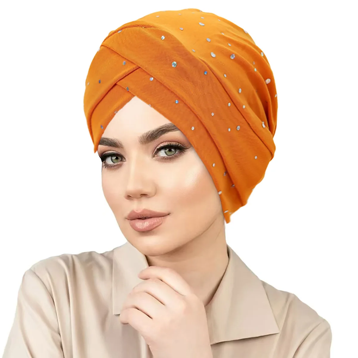 New Forehead Cross Hat Diamond Solid Color Women's Headscarf Muslim Hijab Beanies Bonnet Hair Loss Chemo Cap Head Wrap Headwear
New Forehead Cross Hat Diamond Solid Color Women's Headscarf Muslim Hijab Beanies Bonnet Hair Loss Chemo Cap Head Wrap Headwear
