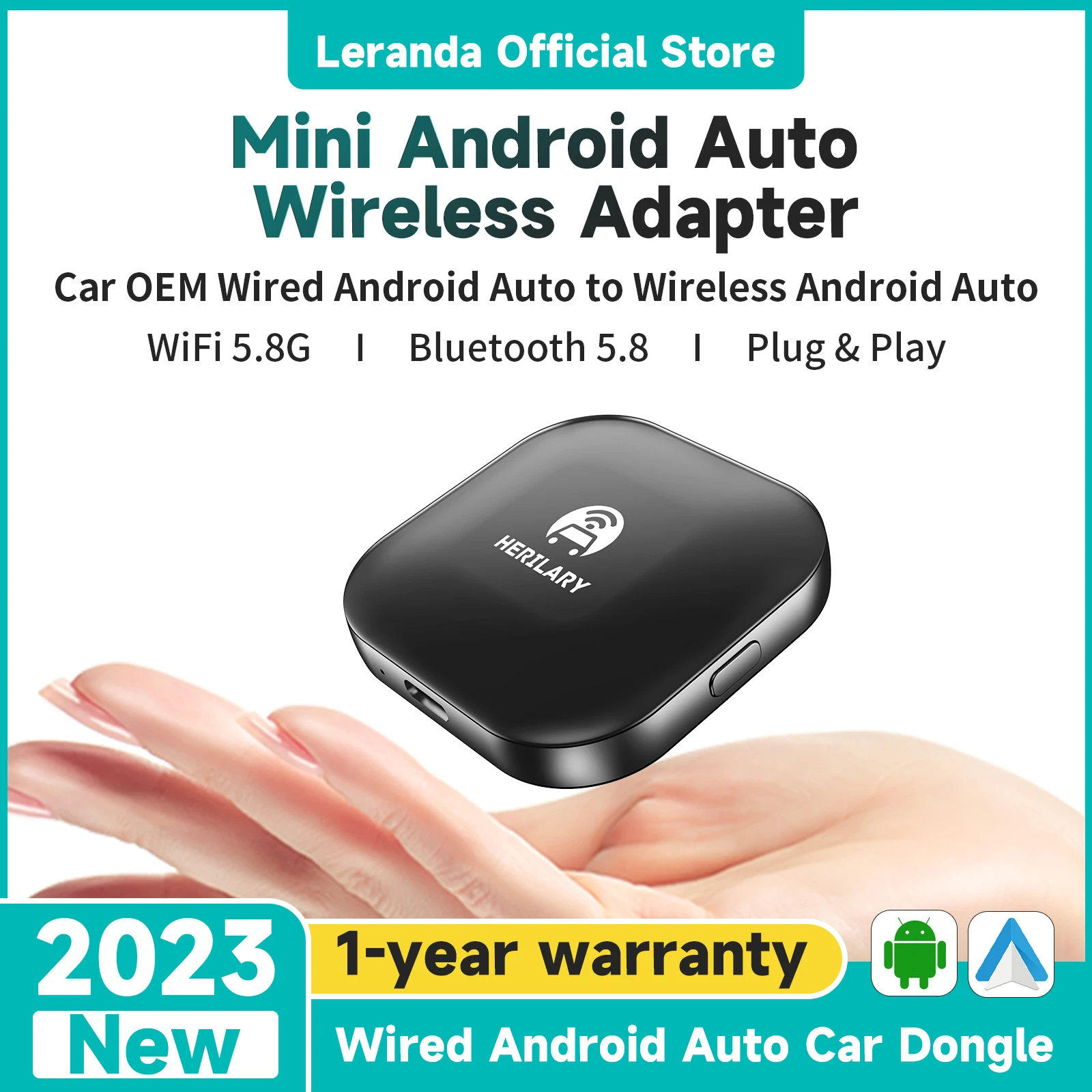 Leranda C1-AA New upgraded Wireless Android Auto Box for Wired Android Auto Cars OEM Wired Android Auto To Wireless USB Dongle
Leranda C1-AA New upgraded Wireless Android Auto Box for Wired Android Auto Cars OEM Wired Android Auto To Wireless USB Dongle