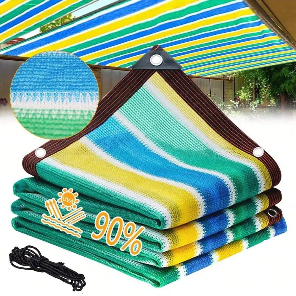 Sunshade Mesh Netting Random Color Rop Colored Stripe Sun Shade Sails Canopy Sunblock Awning For Outdoor Patio Pergola Backyard
Sunshade Mesh Netting Random Color Rop Colored Stripe Sun Shade Sails Canopy Sunblock Awning For Outdoor Patio Pergola Backyard