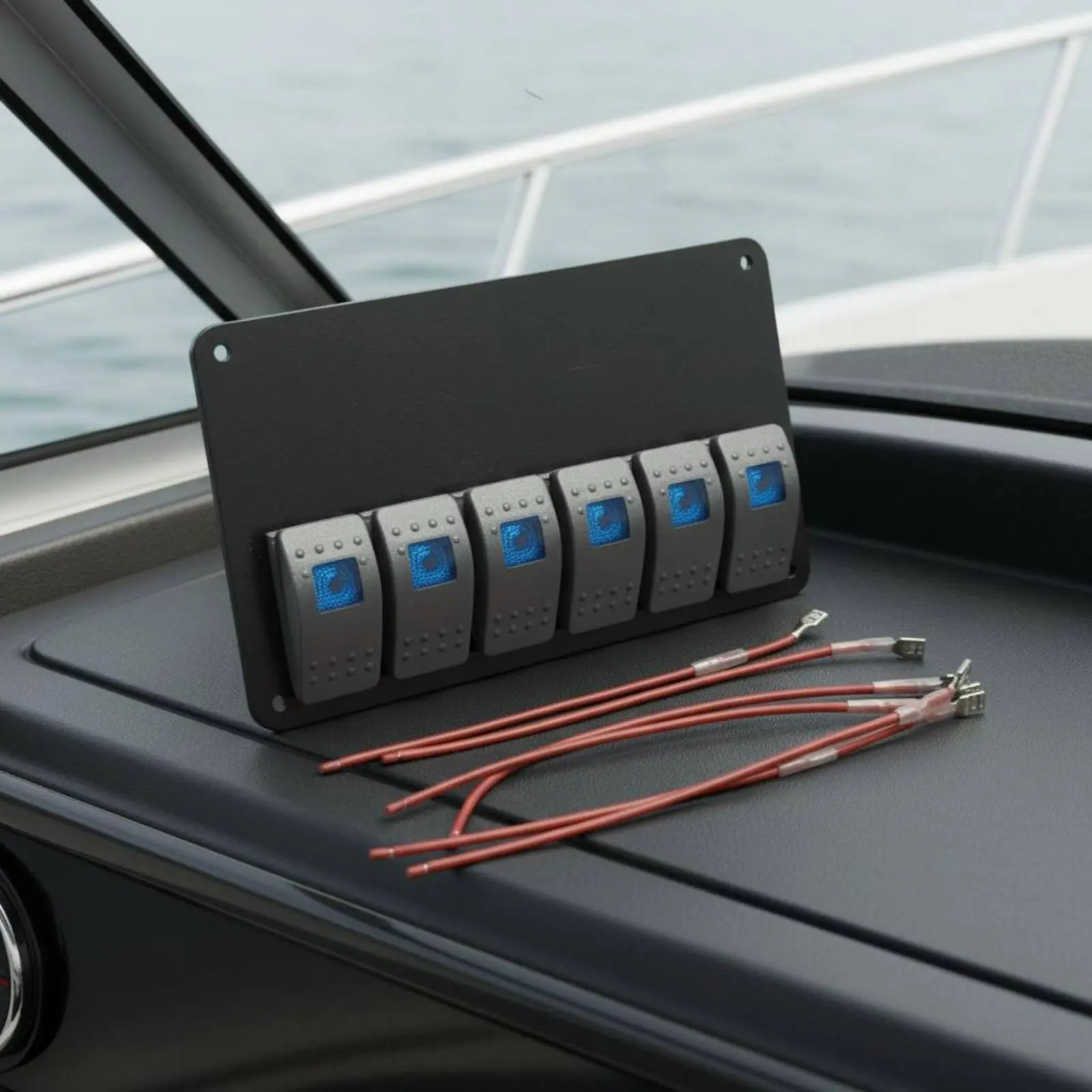 Boat Toggle Panel with Charging Port Digital Voltmeter Boat Boat Toggle Panel Vehicle Power Component Pre-Connected for UTV
Boat Toggle Panel with Charging Port Digital Voltmeter Boat Boat Toggle Panel Vehicle Power Component Pre-Connected for UTV