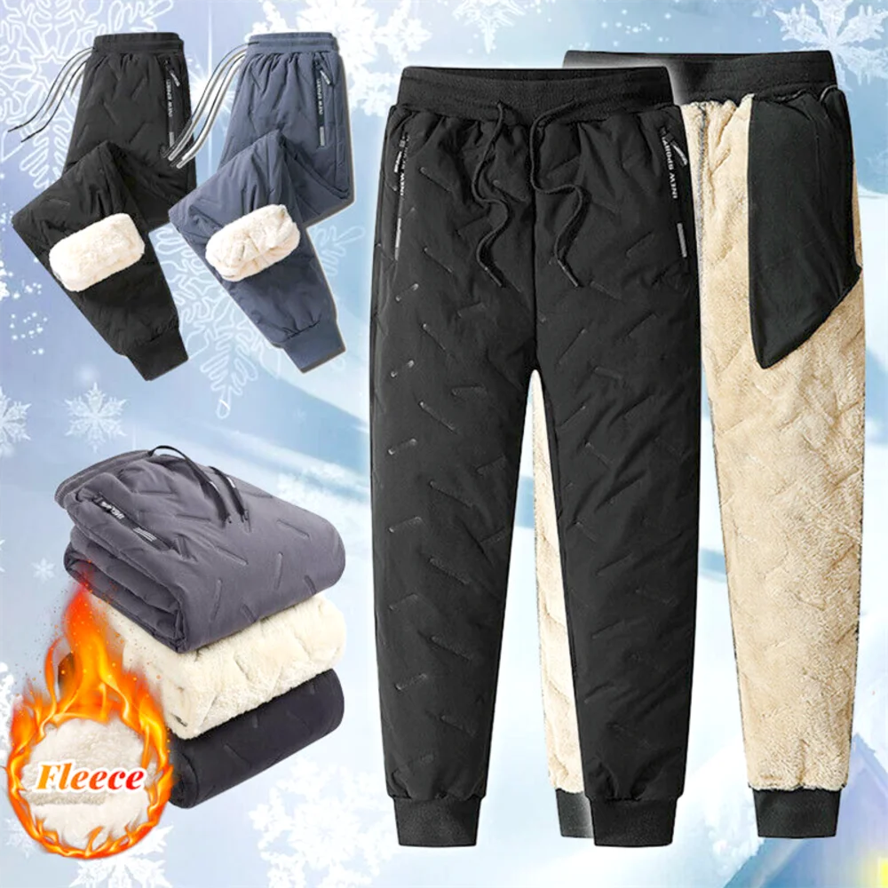 Men's Winter Lambswool Casual Pants Thick Fleece Thermal Trousers Keep Warm Water Proof Sweatpants High Quality Fashion Trousers
Men's Winter Lambswool Casual Pants Thick Fleece Thermal Trousers Keep Warm Water Proof Sweatpants High Quality Fashion Trousers
