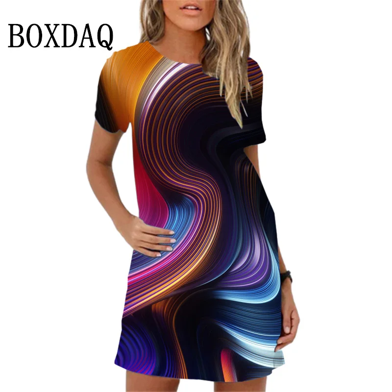 Casual Loose Mini Dresses Women 2024 Summer Fashion Gradient Print Elegant Female Dress Sexy Short Sleeve Dress Spring Clothing
Casual Loose Mini Dresses Women 2024 Summer Fashion Gradient Print Elegant Female Dress Sexy Short Sleeve Dress Spring Clothing